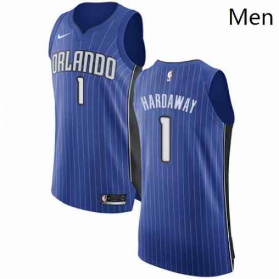 Mens Nike Orlando Magic 1 Penny Hardaway Authentic Royal Blue Road NBA Jersey Icon Edition